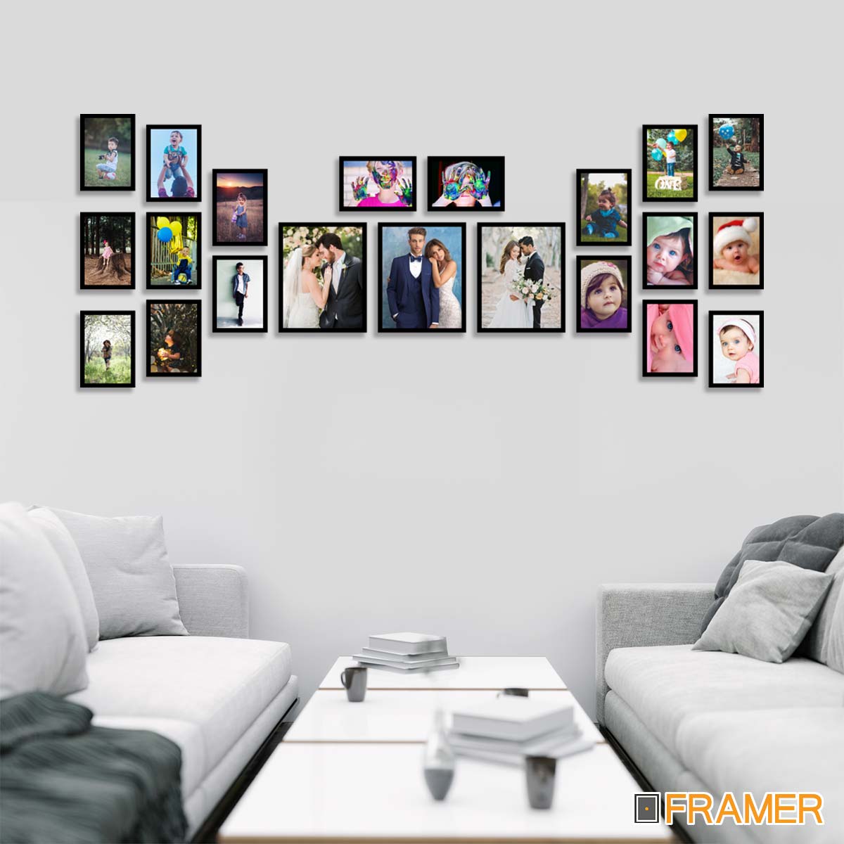 Set of 21 Kids Frames Art