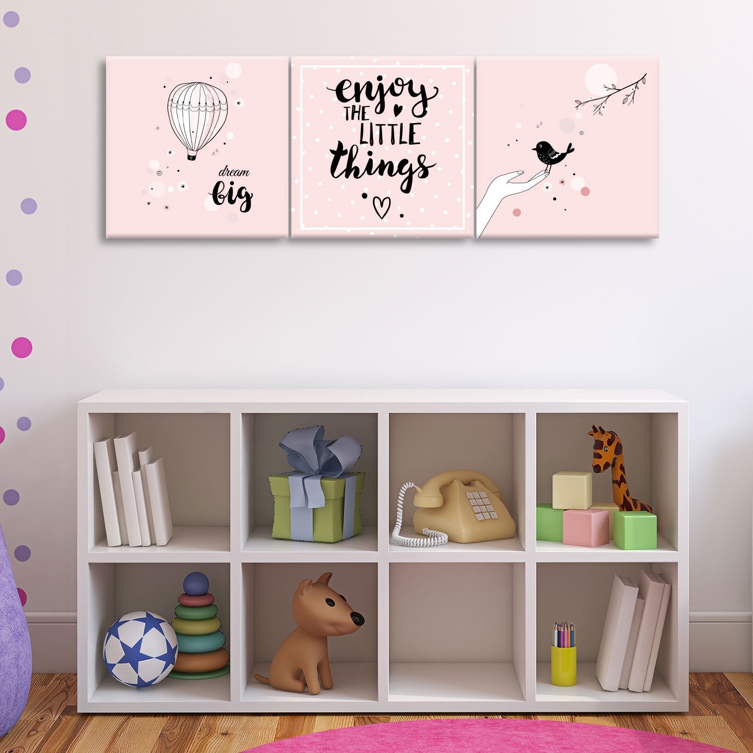 3 Panels Canvas Set Kids Room Wall Art 08