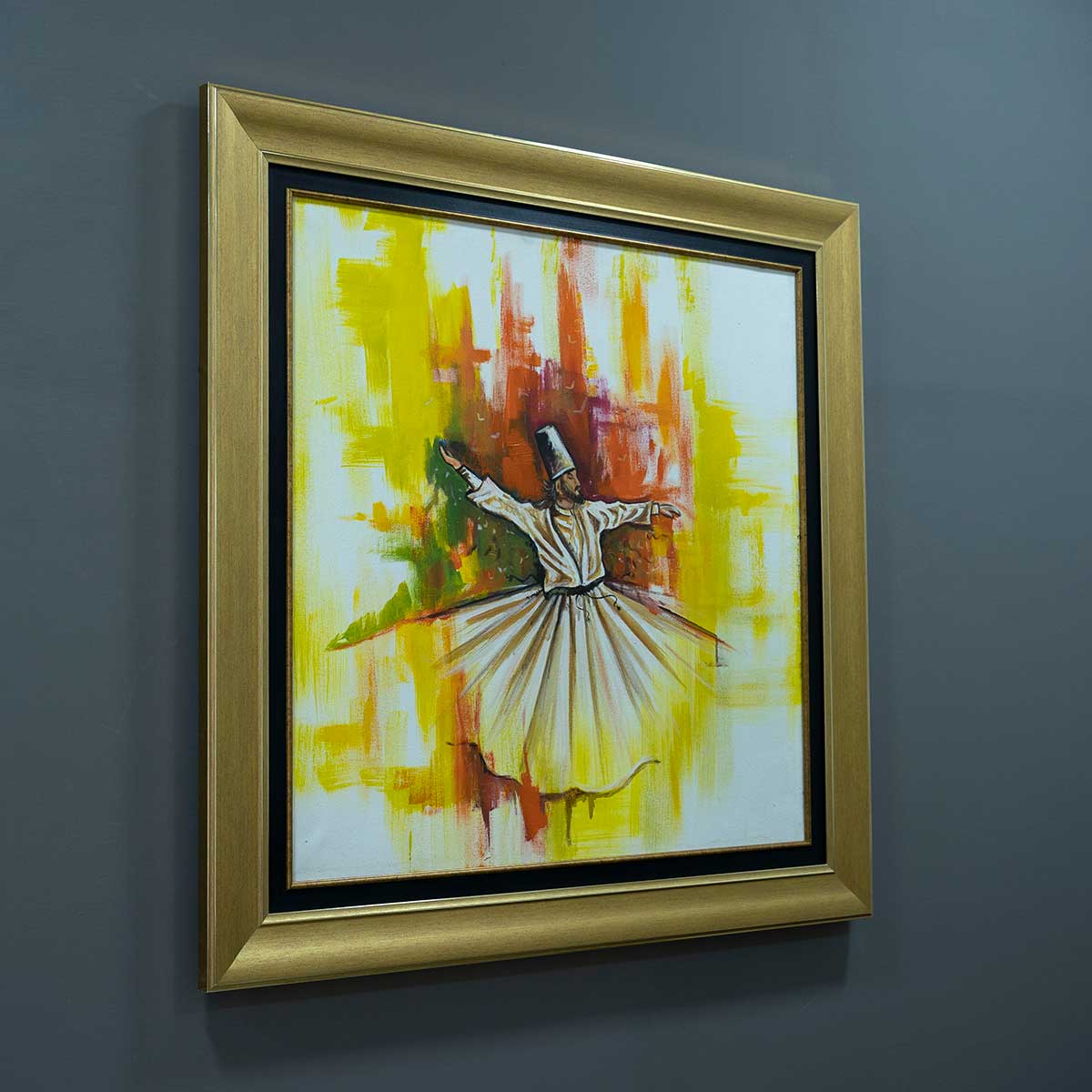 Malangs Whirling Handmade oil painting by Framer 01