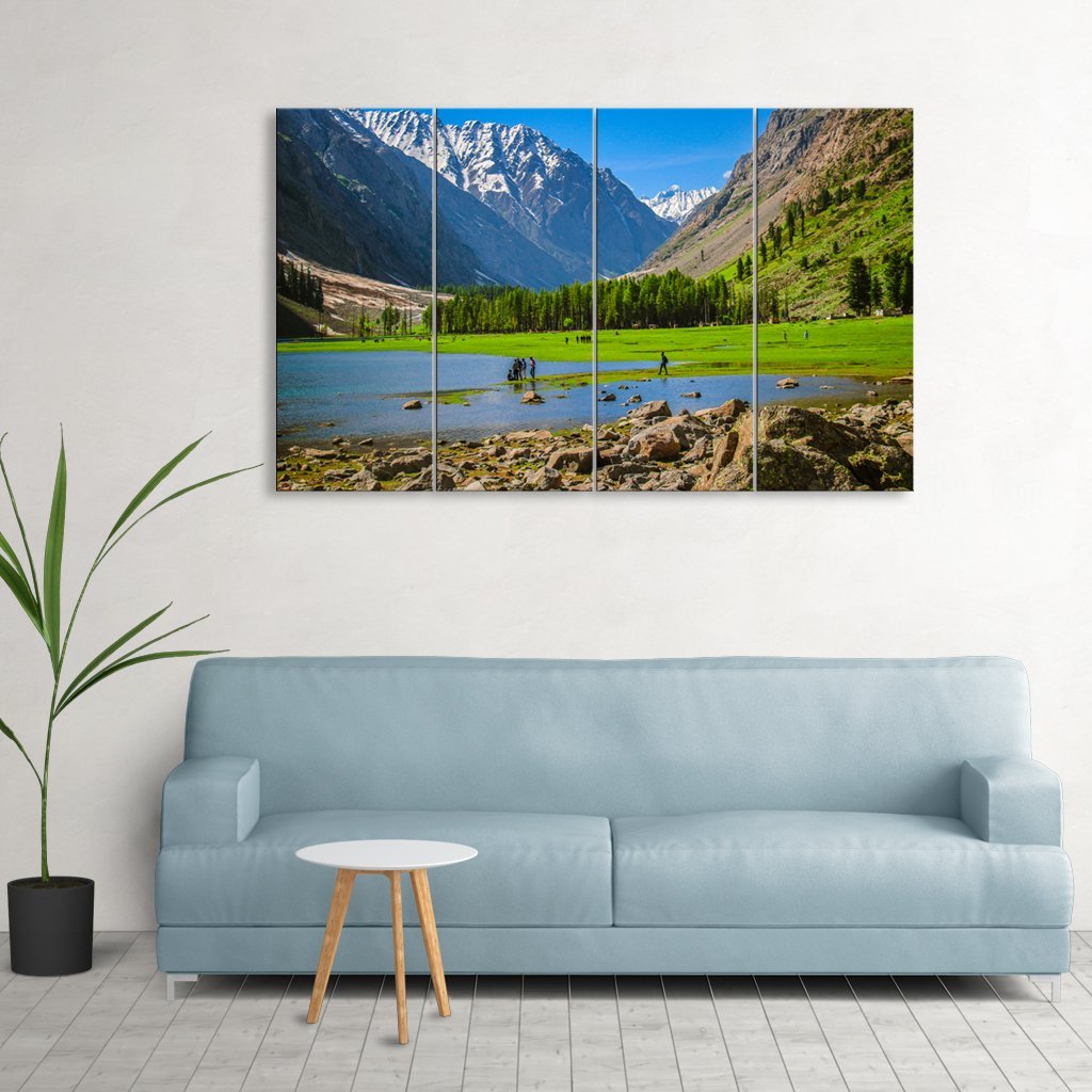 4 Panel Canvas Set of Mahodhand-lake,-Kalaam-valley,-Swat,-Pakistan