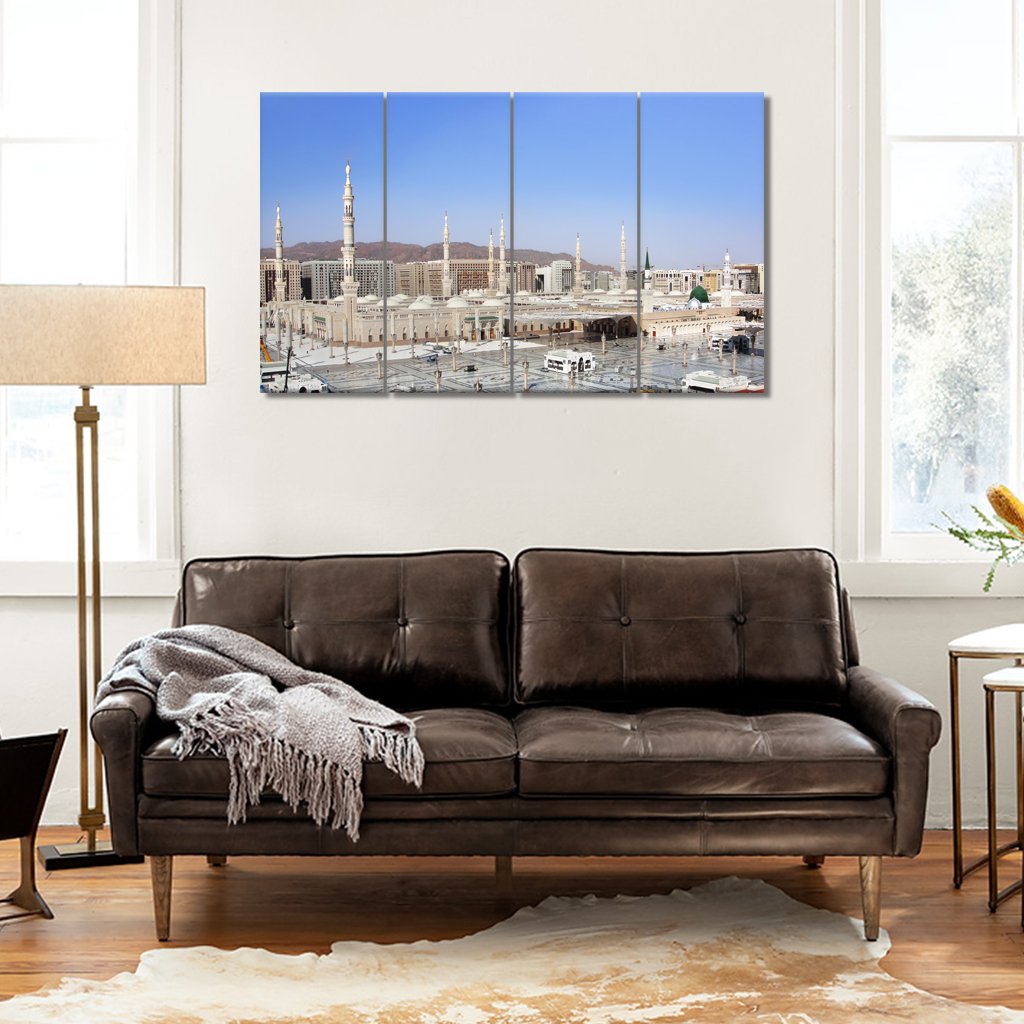 3 Panel Canvas set of Masjid Nabvi Wide angle view