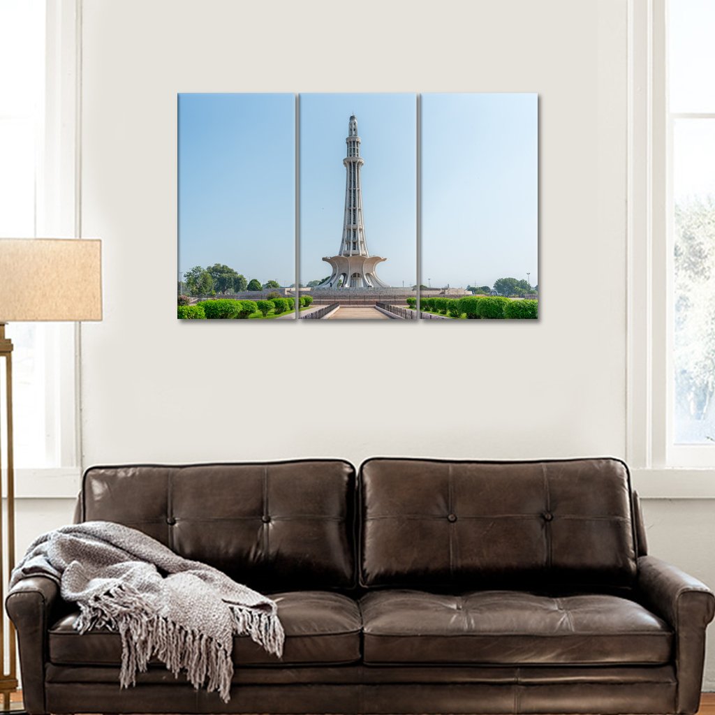 3 Panel Canvas set of Minar e Pakistan, Lahore