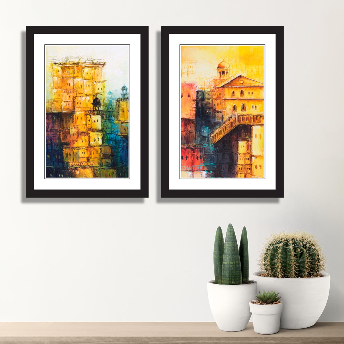 Copy of Pair of Historical Monuments  In Black Frame 02