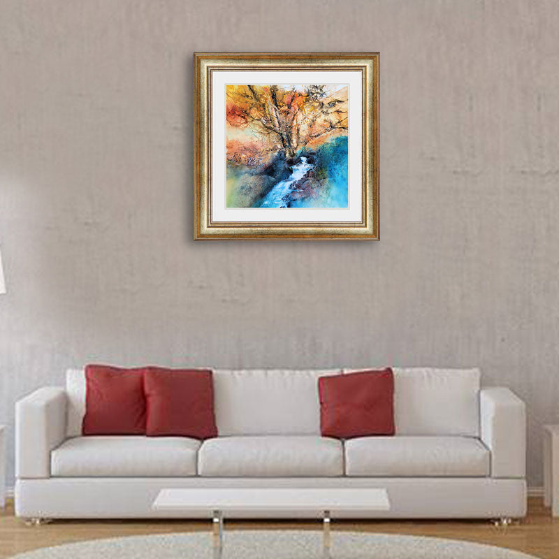 birch tree painting watercolor