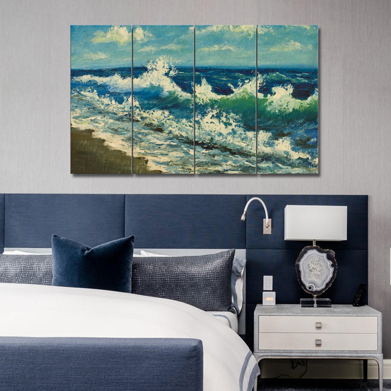 4 Panel Canvas Set of sea-beach