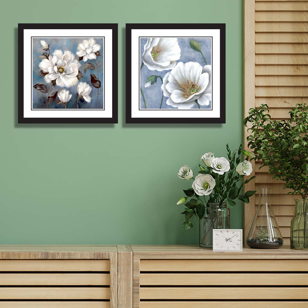 Set of 2 Floral Framed Art 11