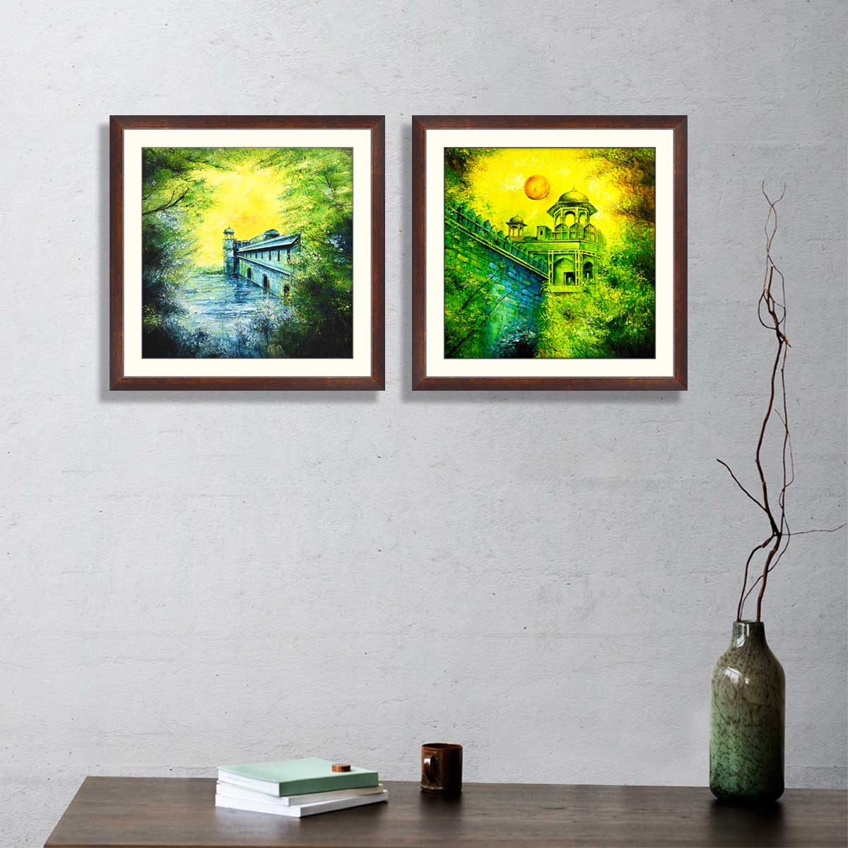 Set of 2 Historical Framed Art 02