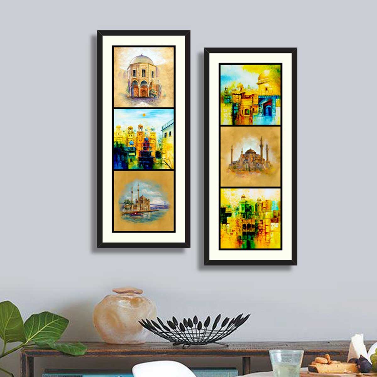 Set of 2 Historical Framed Art