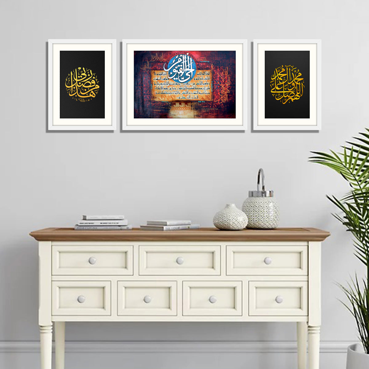 Set of 3 Calligraphy Art 07