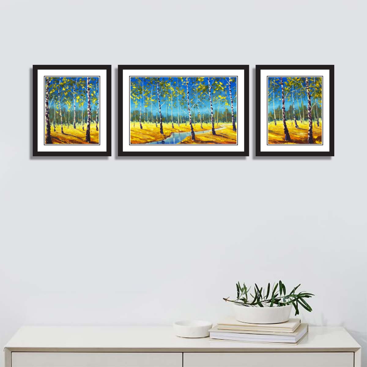 Set of 3 Forest Framed Art