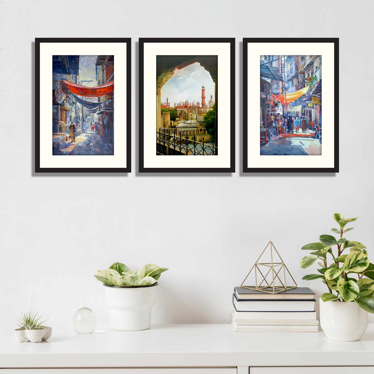 Set of 3 Historical Framed Art 06