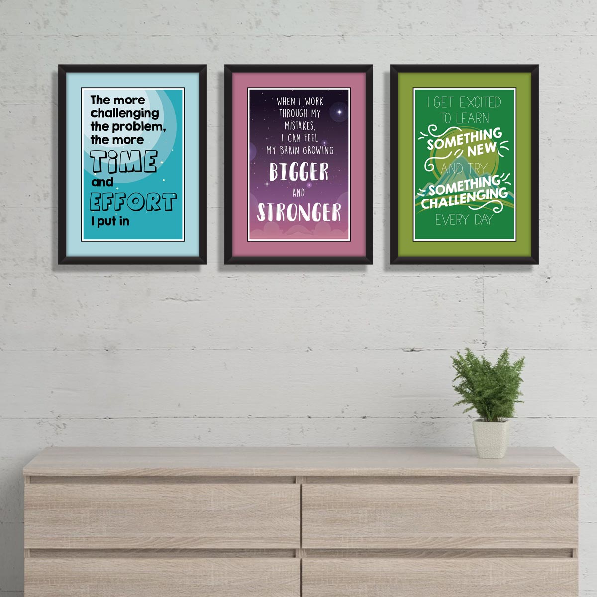 Set of 3 Motivational Quotes 01