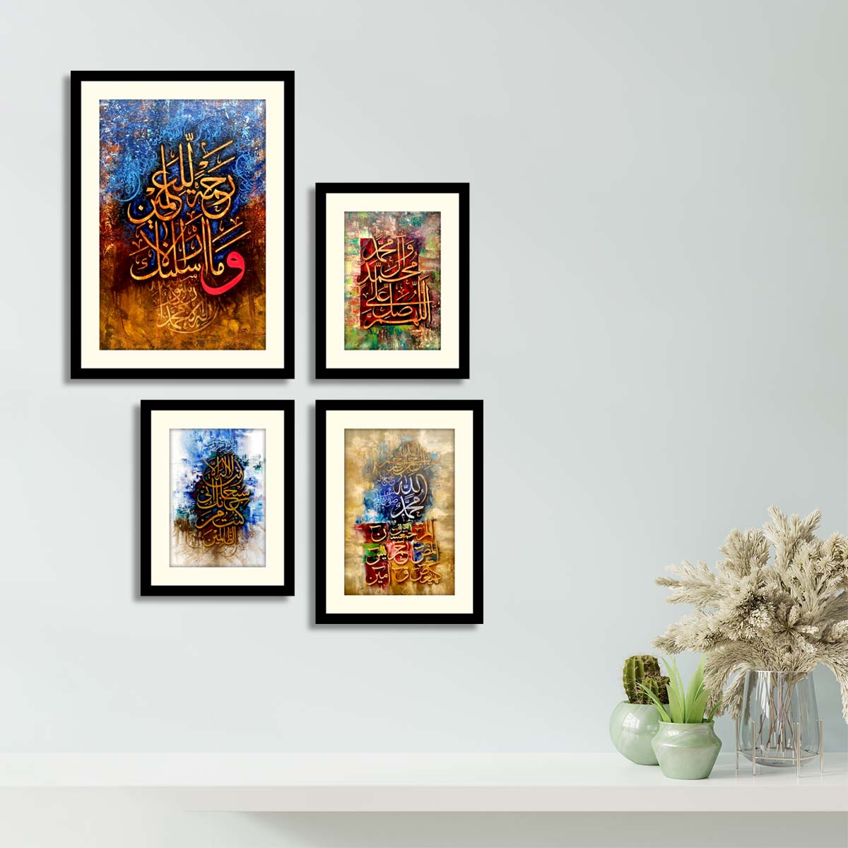 Set of 4 Calligraphy Art 10