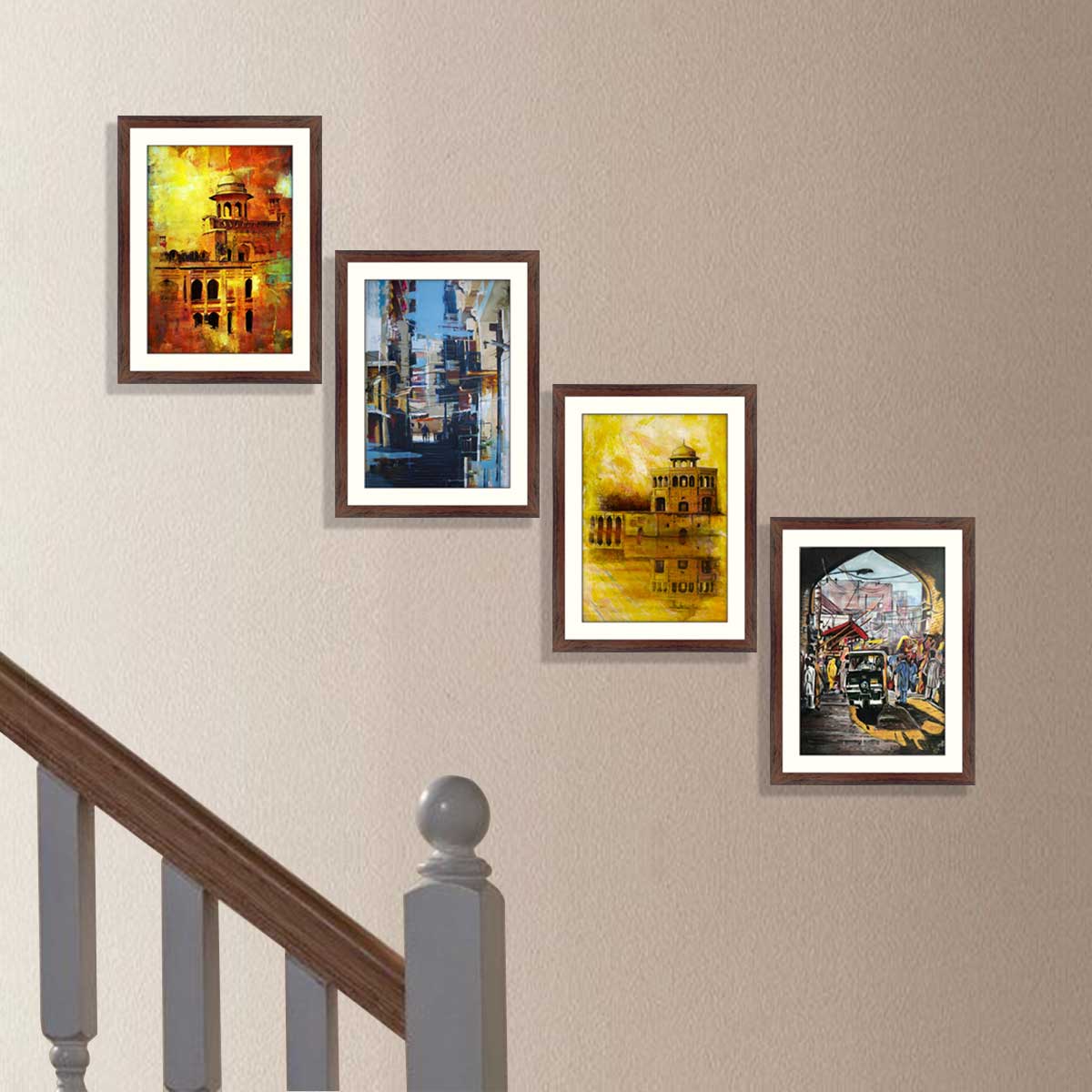 Set of 4 Historical Framed Art 02