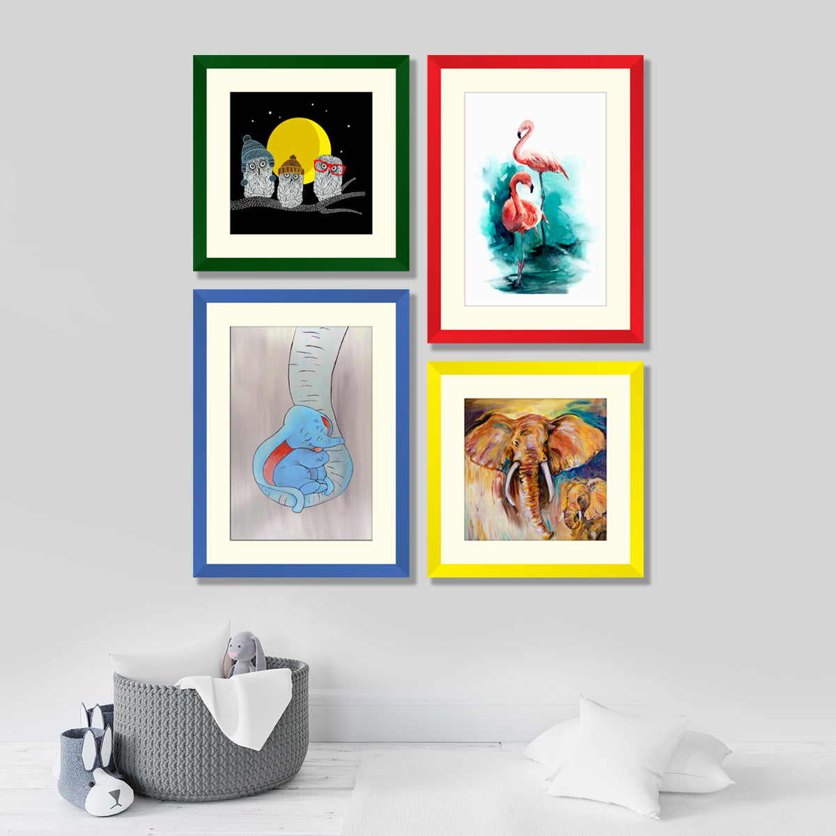 Set of 4 Kids Framed Art