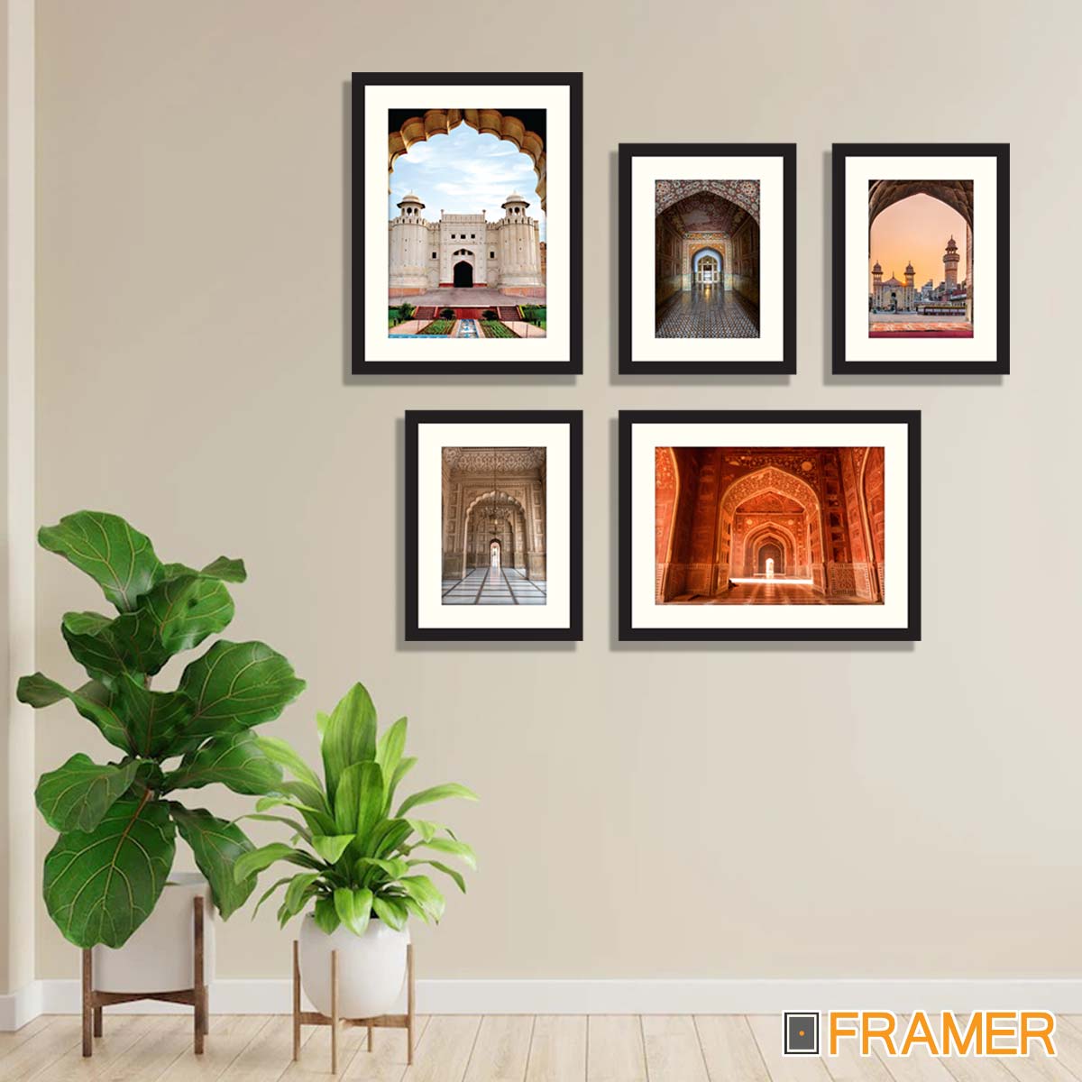 Set-of-5-Historical Places Framed Art 02