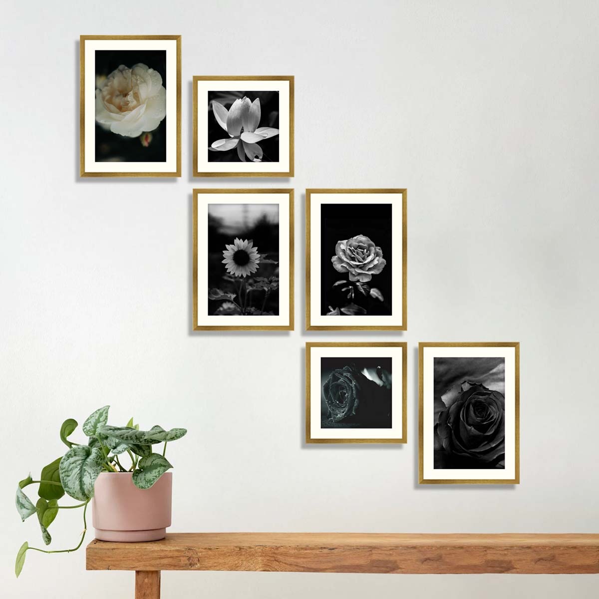 Set of 6 Floral Framed Art 03