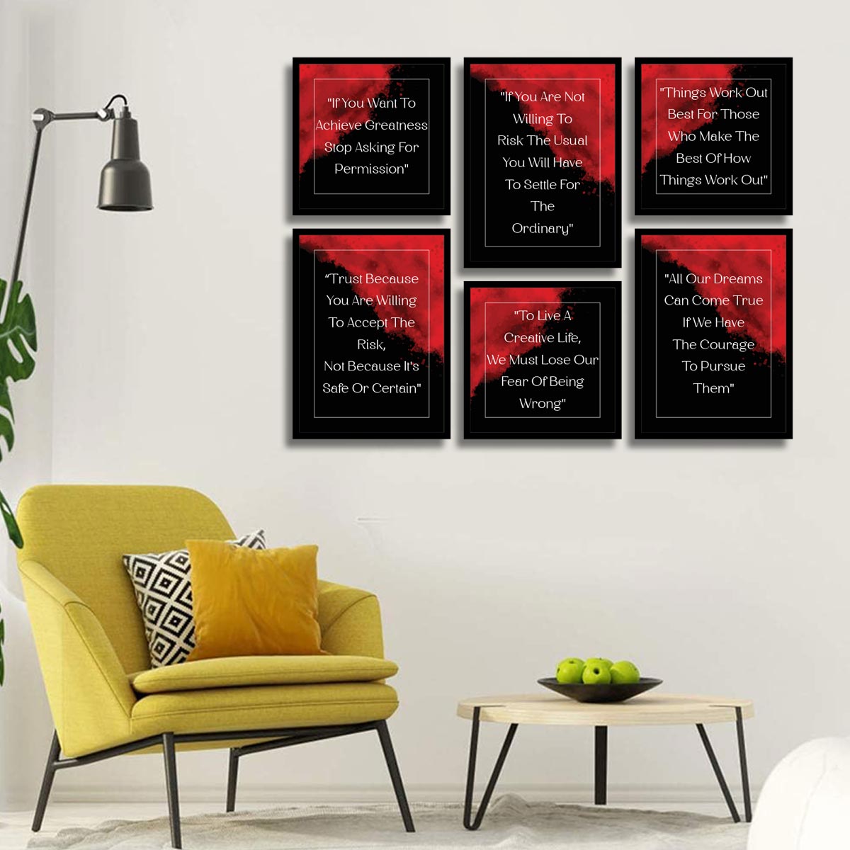 Set of 6 Motivational Quotes