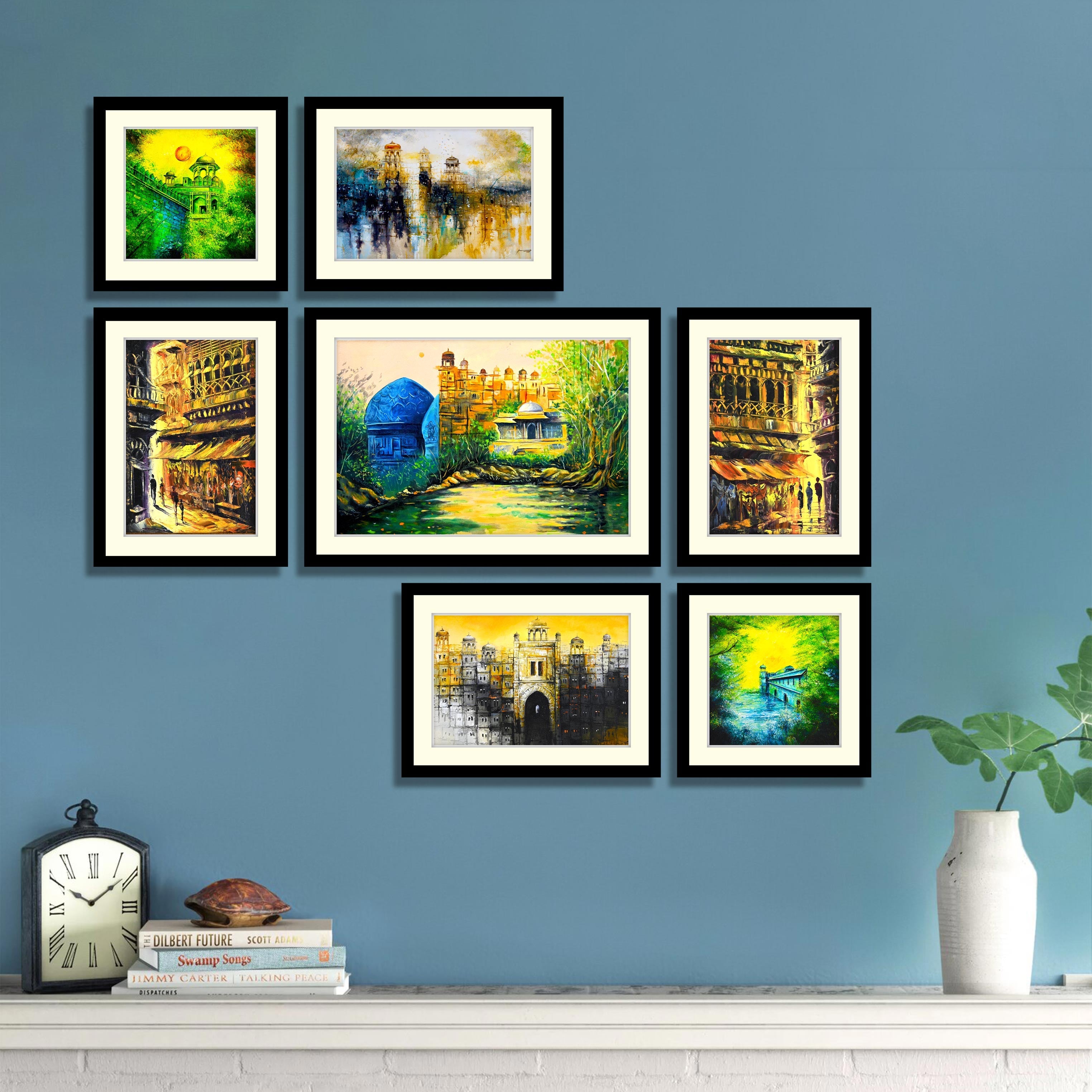 Set of 7 Historical Framed Art 03