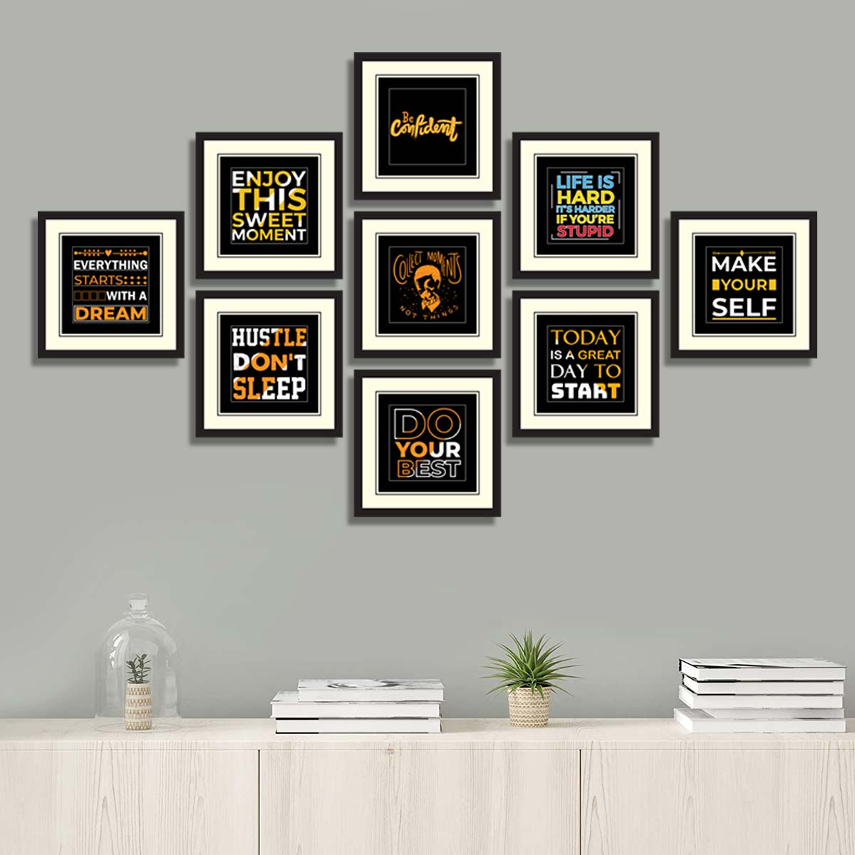 Set of 9 Framed Art