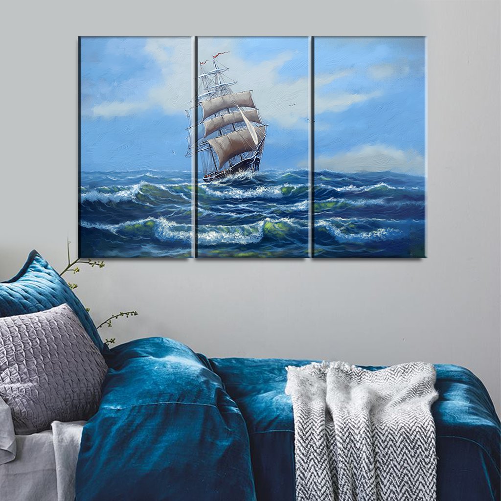 Canvas SetsShip, sea oil paintings landscape, art