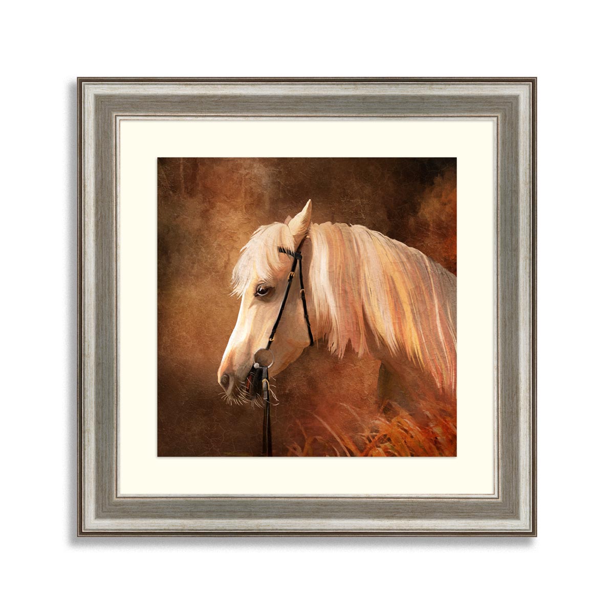 Horse portrait. Simulation of old painting style