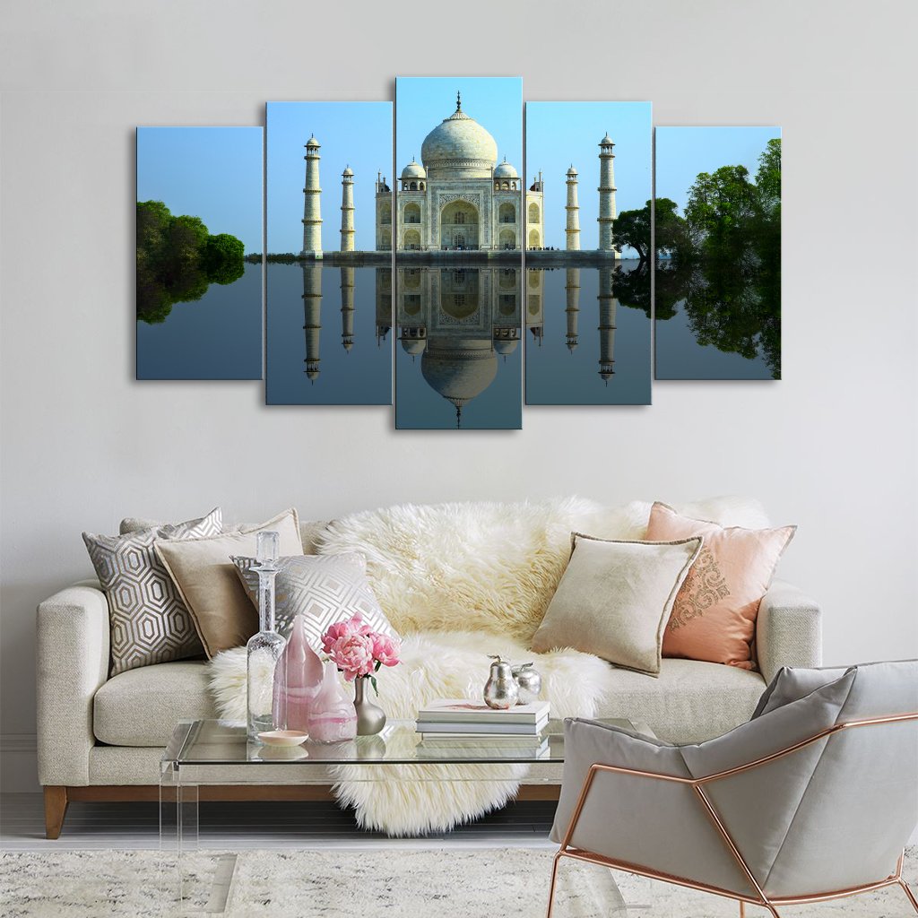 5 Panels Canvas set of Taj-Mahal