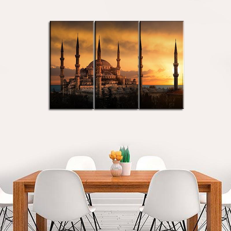 4 Panel Canvas Set of The-Blue-Mosque-in-Istanbul-during-sunset