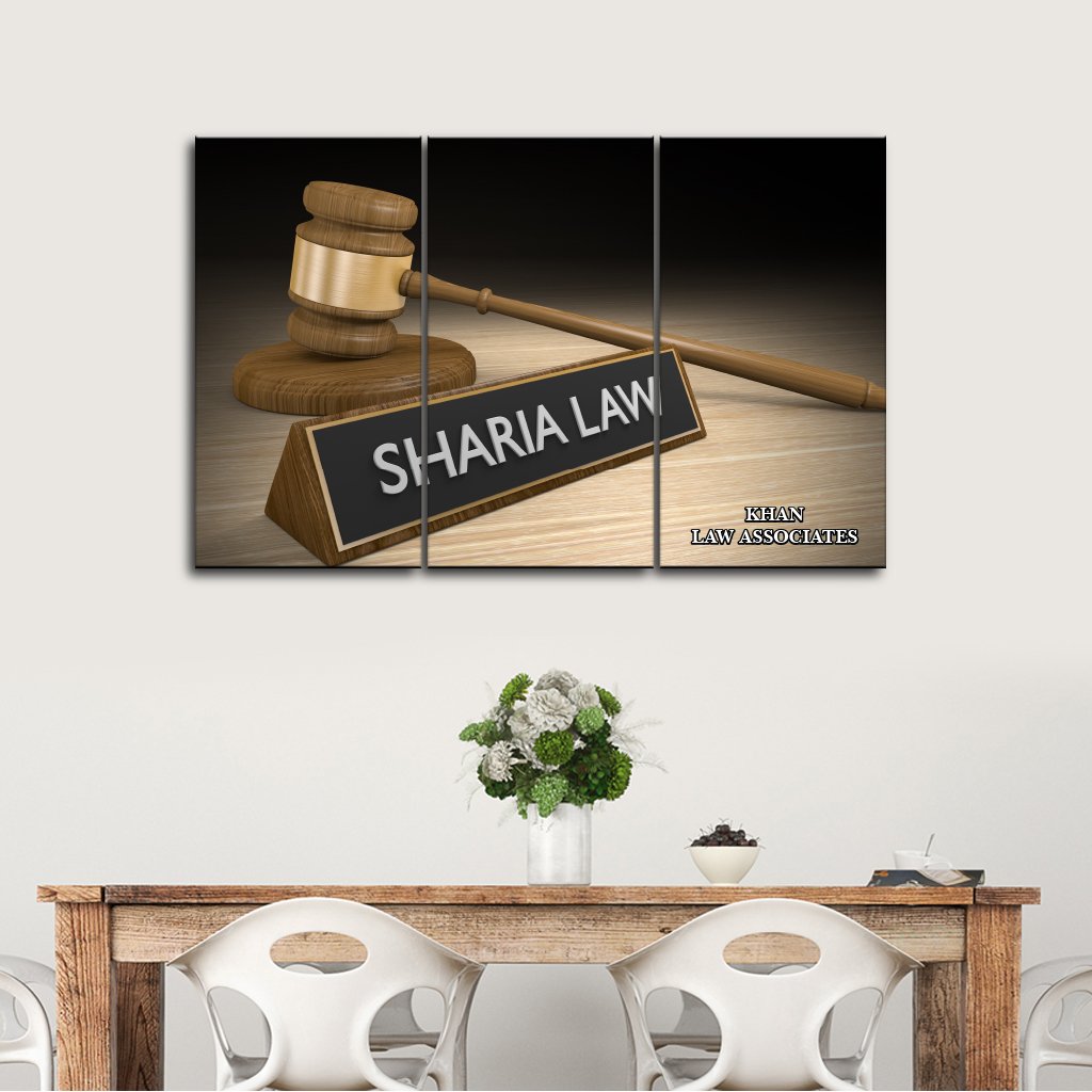 3 Panels Canvas Set The gavel of a judge in court 03