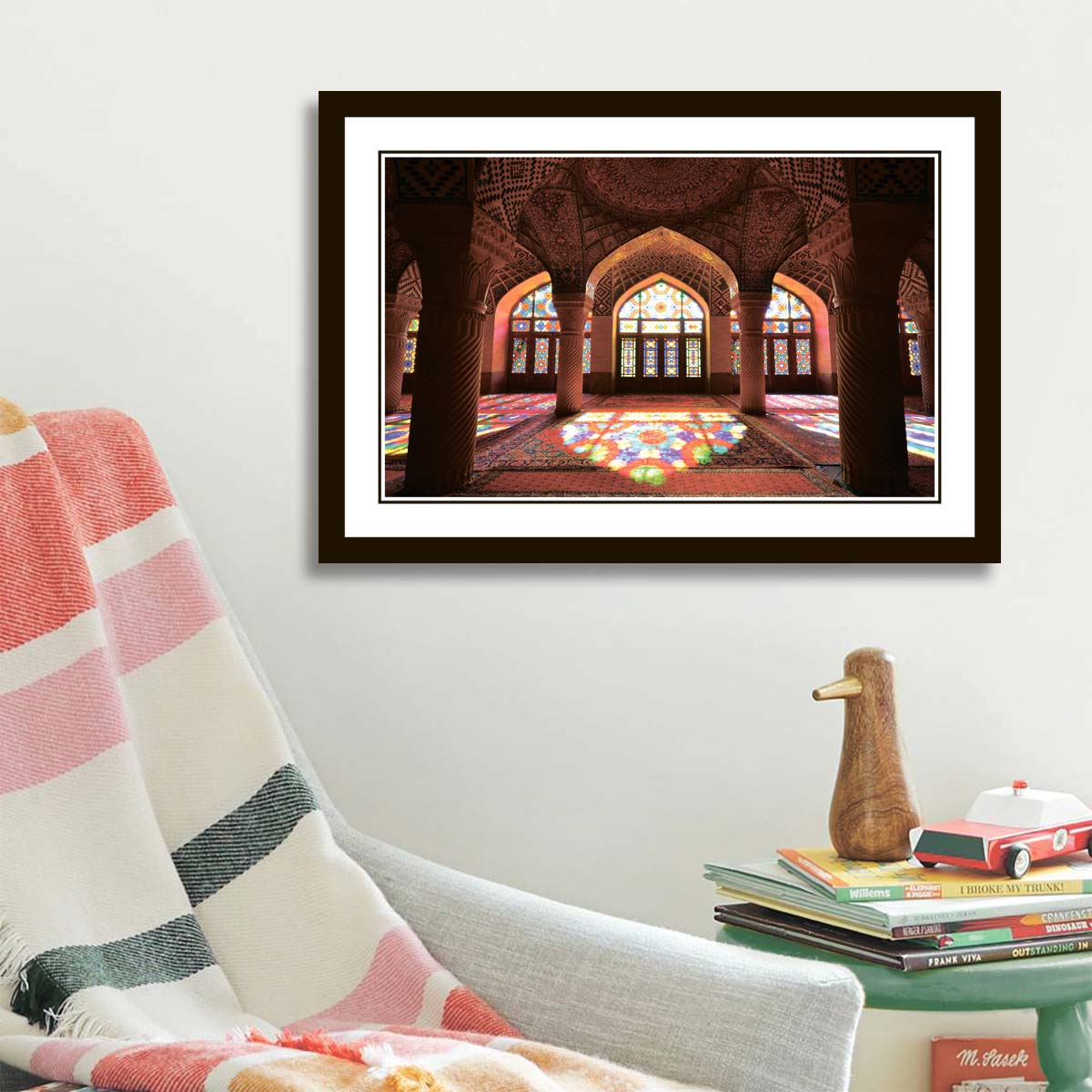 This is inside Nasir ol Molk mosque or pink mosque with low light