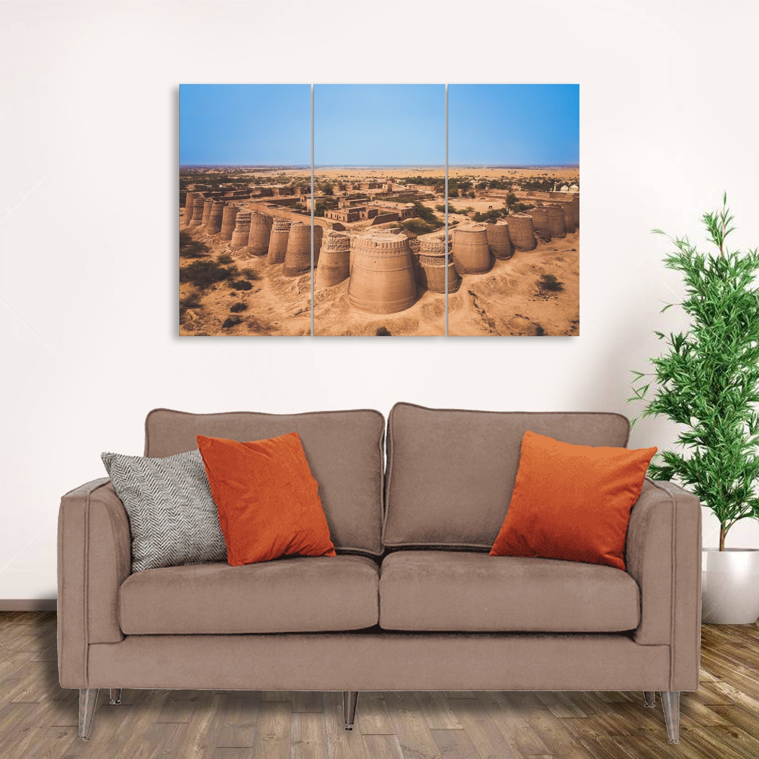 4 Panel Canvas Set of View-to-the-Derawar-Fortress