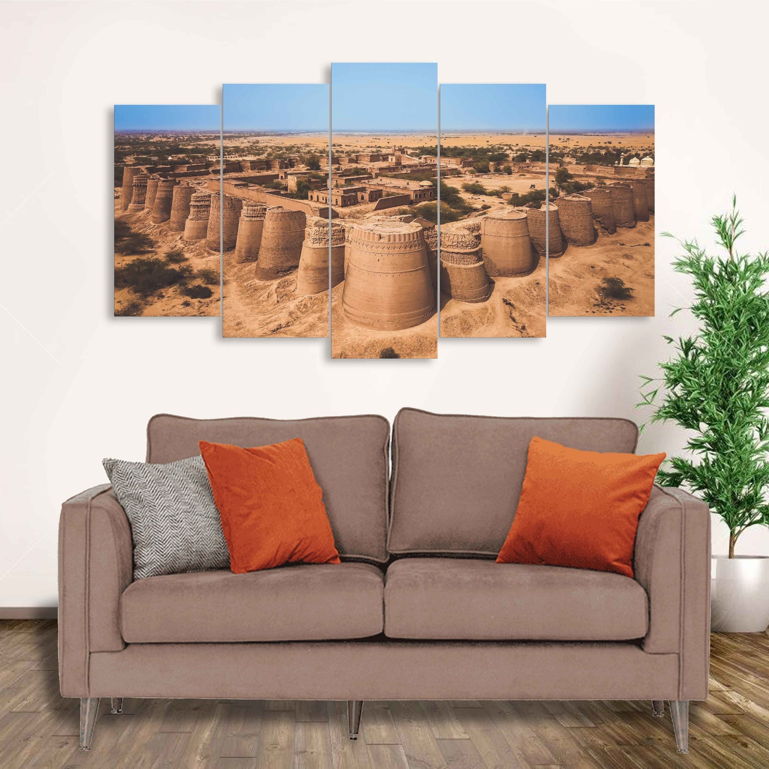 5 Panels Canvas set of View-to-the-Derawar-Fortress