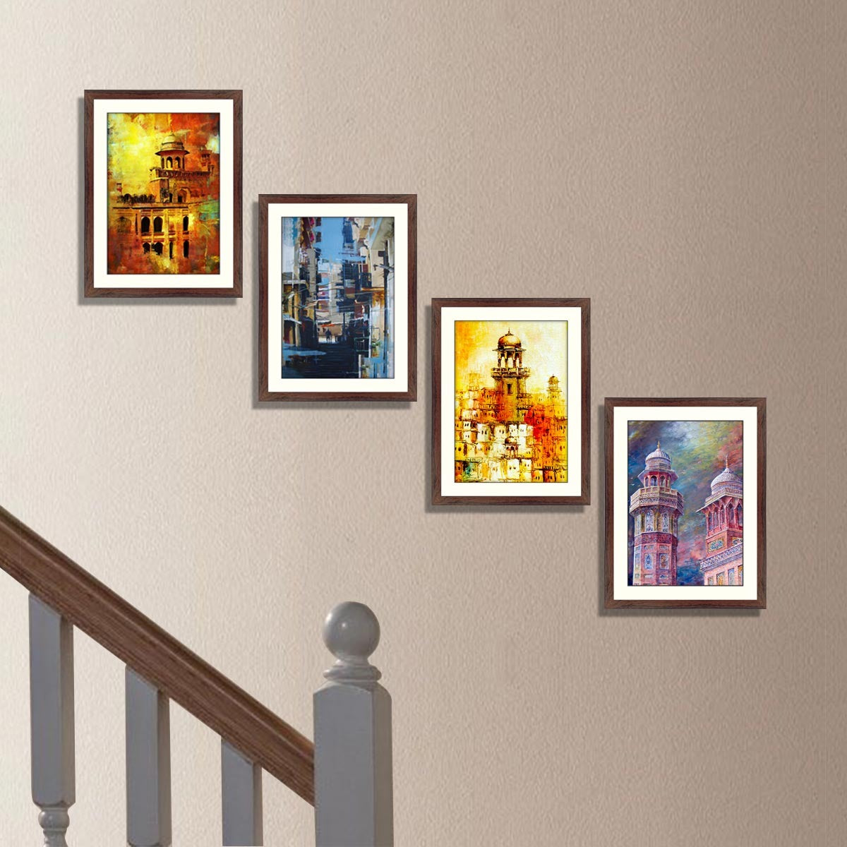 Set of 4 Historical Framed Art 03