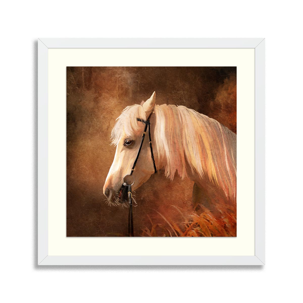 Horse portrait. Simulation of old painting style