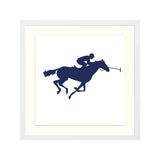 Polo player on isolated background