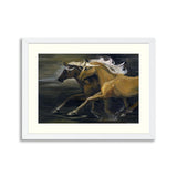 Two galloping horses