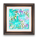 Seamless pattern with frangipani leaves