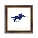 Polo player on isolated background