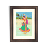 Indian lady dancing in rain