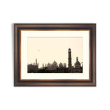 Skyline of Lahore old city scape with Badshahi Mosque