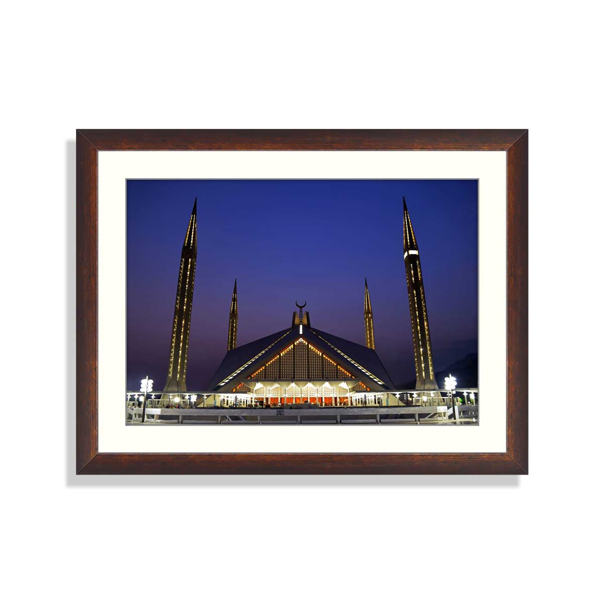 Faisal Mosque Night Scene