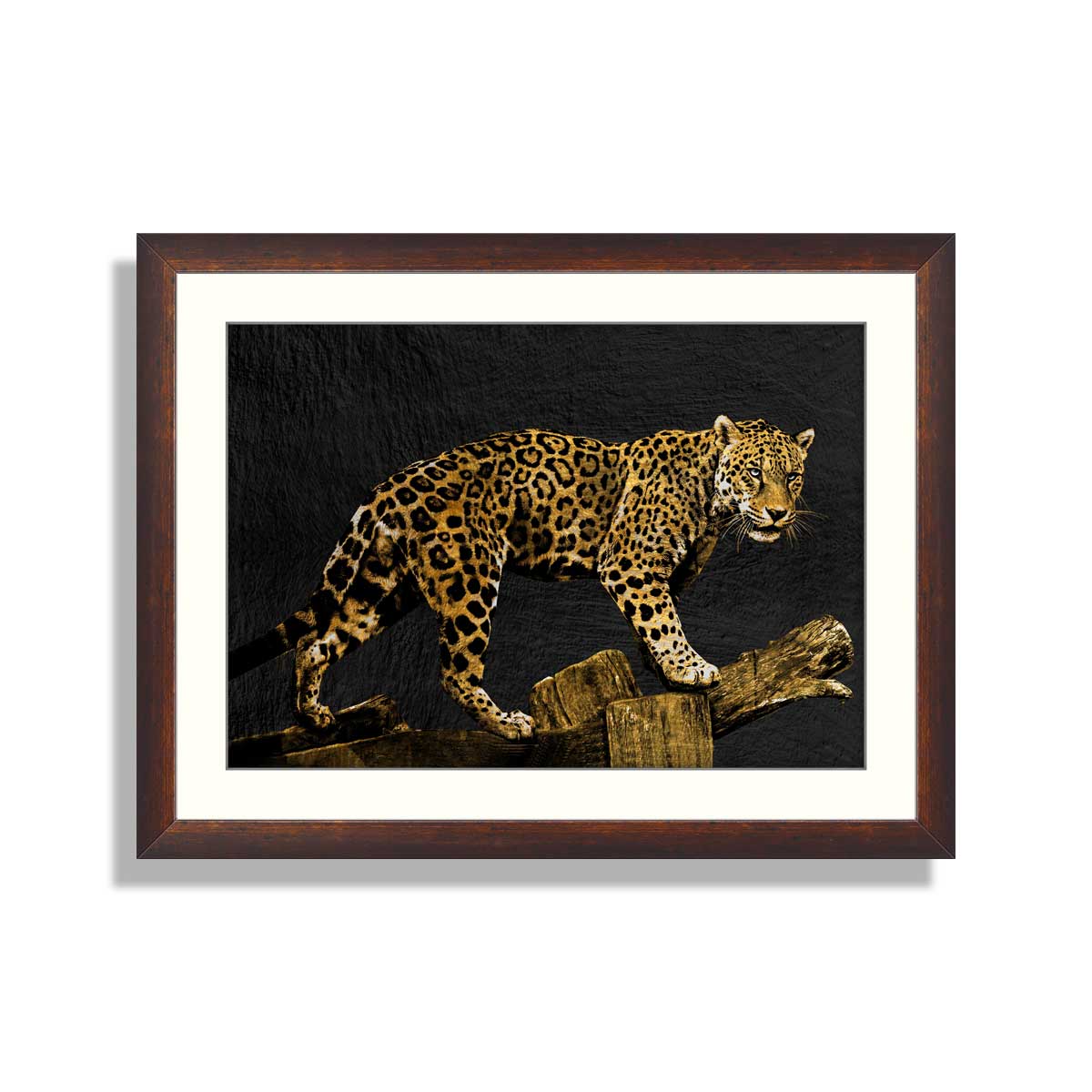 Gold abstract painting of Cheetah