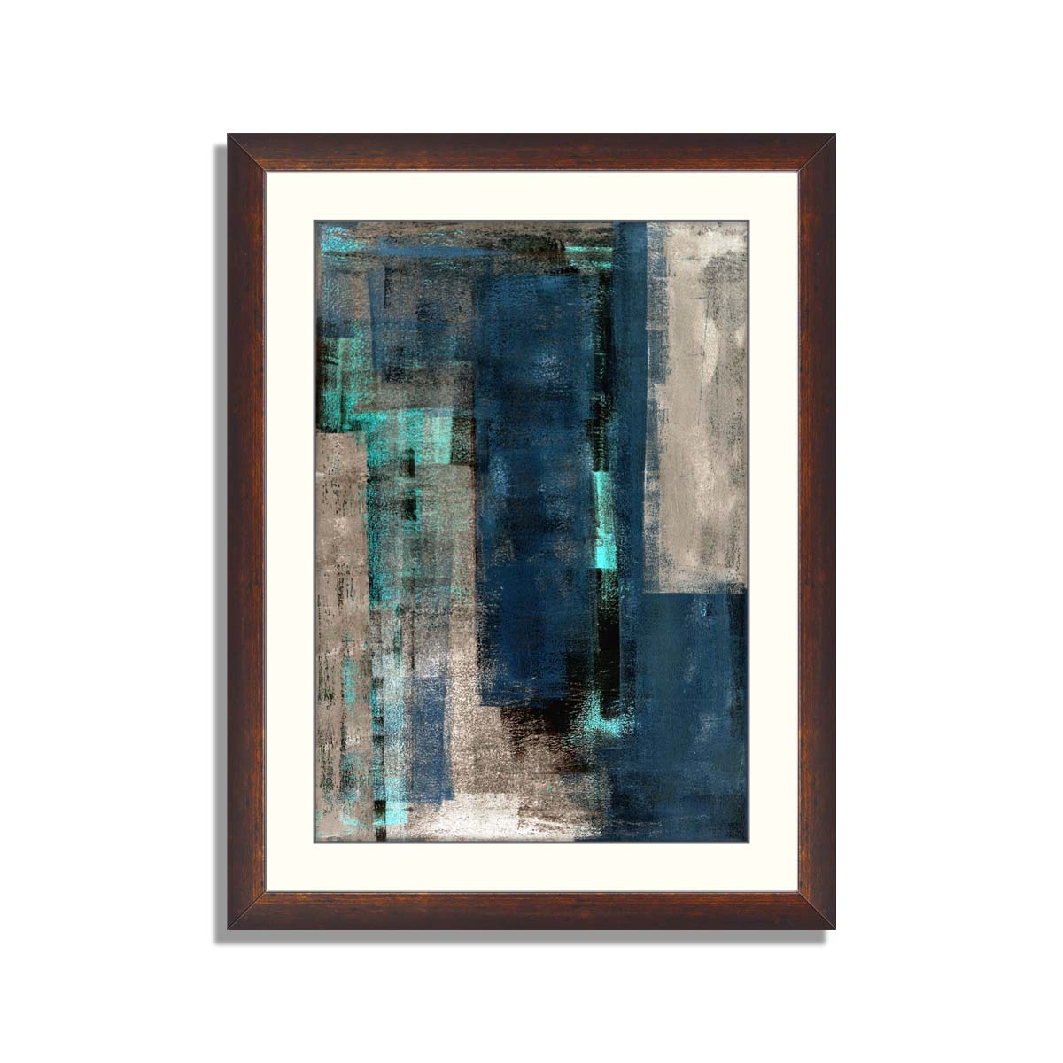 Blue and Beige Abstract Art