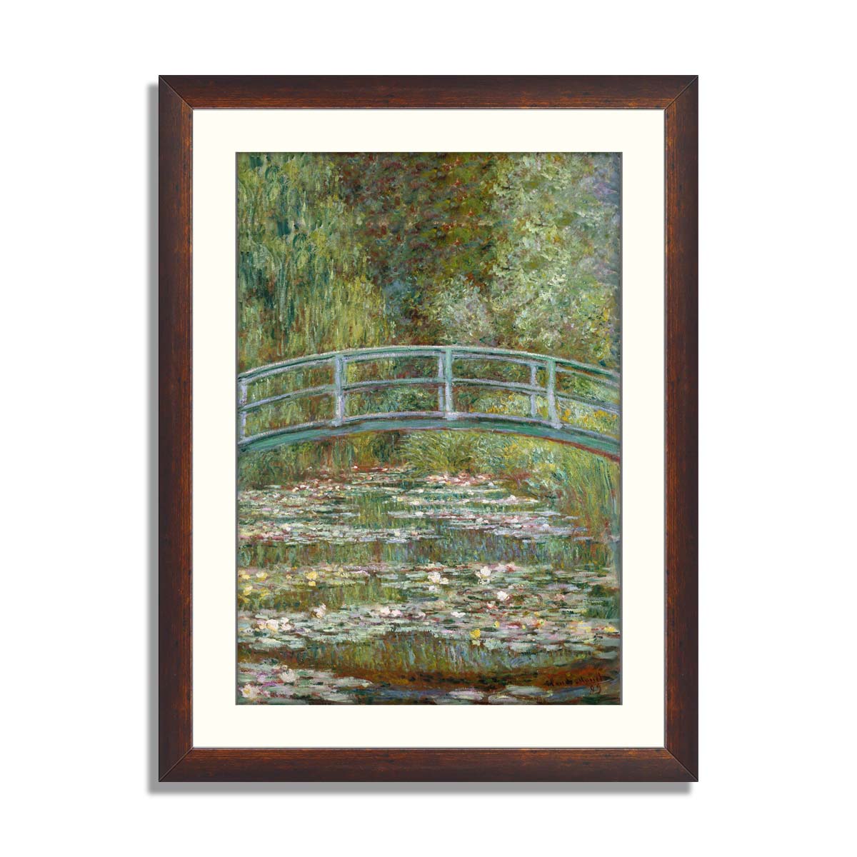 Bridge over a Pond of Water Lilies