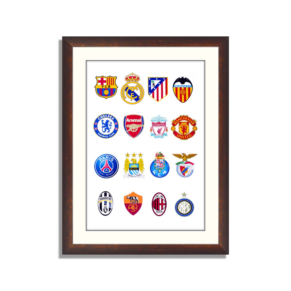 European-football-clubs-logo-printed-on-paper