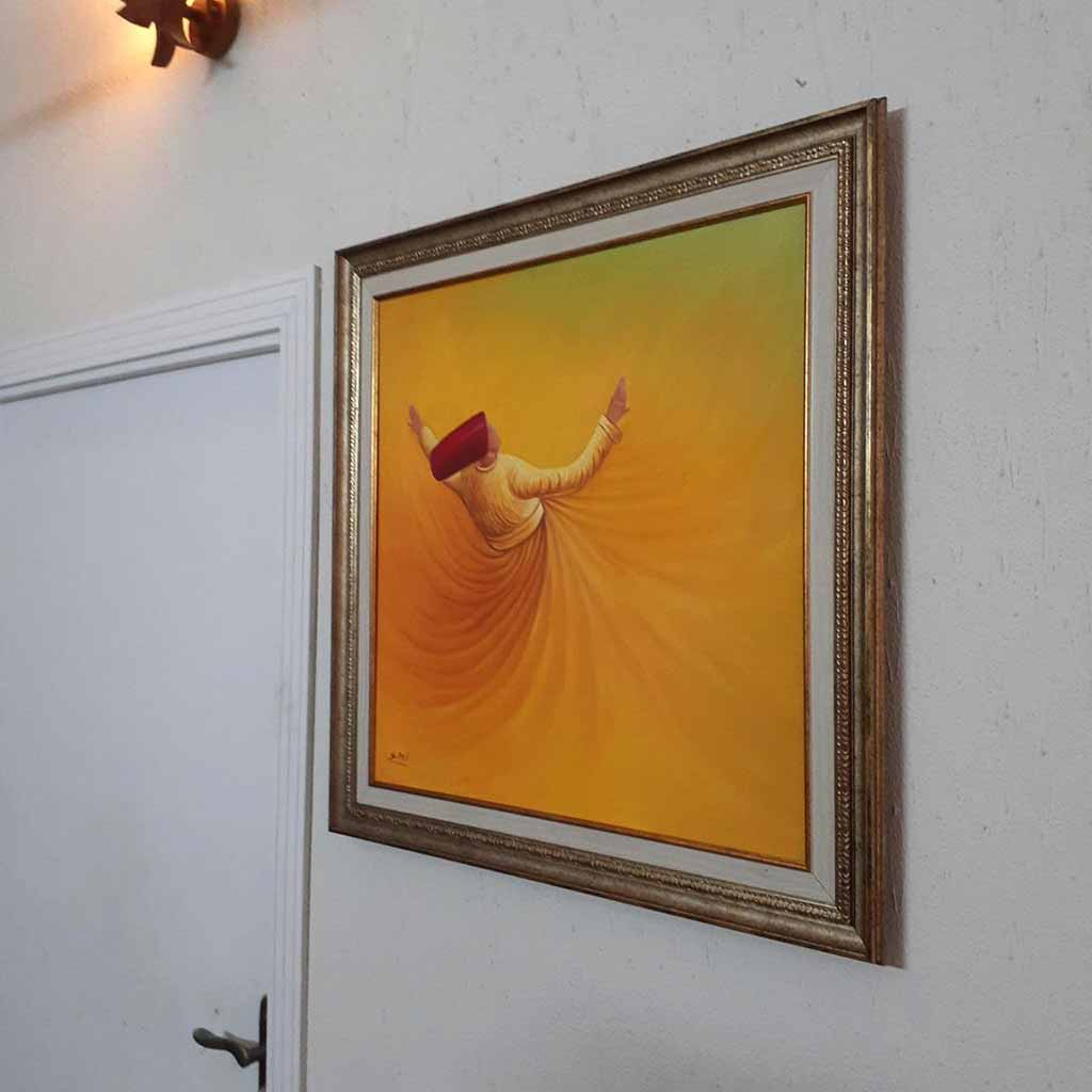 Rumi Whirling Dervish Sufi Original Canvas Art Painting