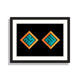 Allah and Muhammad in Kufi Arabic calligraphy