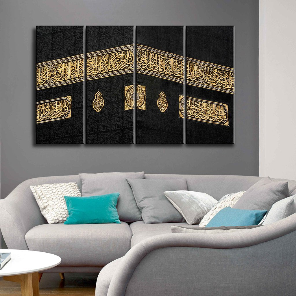 3 Panel Canvas set of kiswah of the holy Kaaba