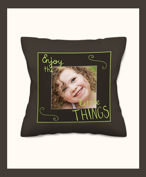 Enjoy Little Things with your kid Photo Cushion