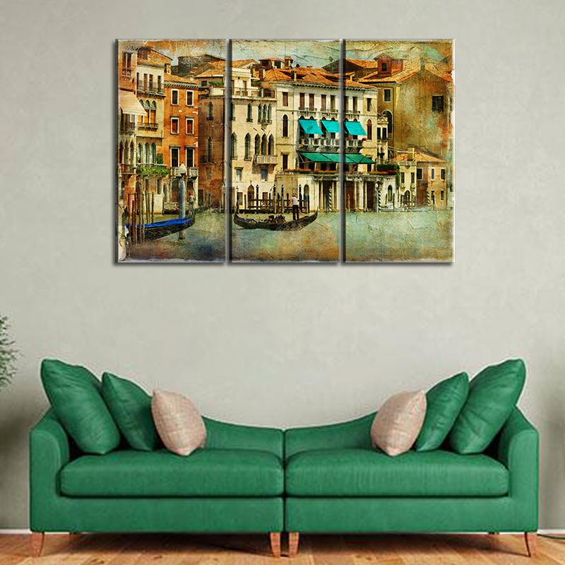 Canvas Setsromantic Venice—artwork in painting style